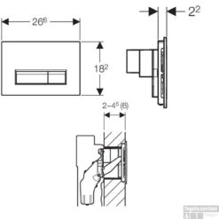 Geberit Sigma 40 Bedieningsplaat Duofresh M/geurafzuigingsset+blokjeshouder Glas Zwart-aluminium -Geberiter Meubels Geschaft 92553