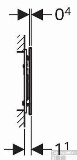 Geberit Sigma 70 Bedieningsplaat Front Reserv.12cm. Klantspecifiek -Geberiter Meubels Geschaft 92597