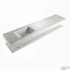 MONDIAZ ALAN-DLUX 200cm Planchet Opalo. Vrijhangende Wastafel CLOUD Links Zonder Kraangat, Kleur Opalo. -Geberiter Meubels Geschaft alan deluxe vrijhangend cloud opalo planchet opalo google 2 0045