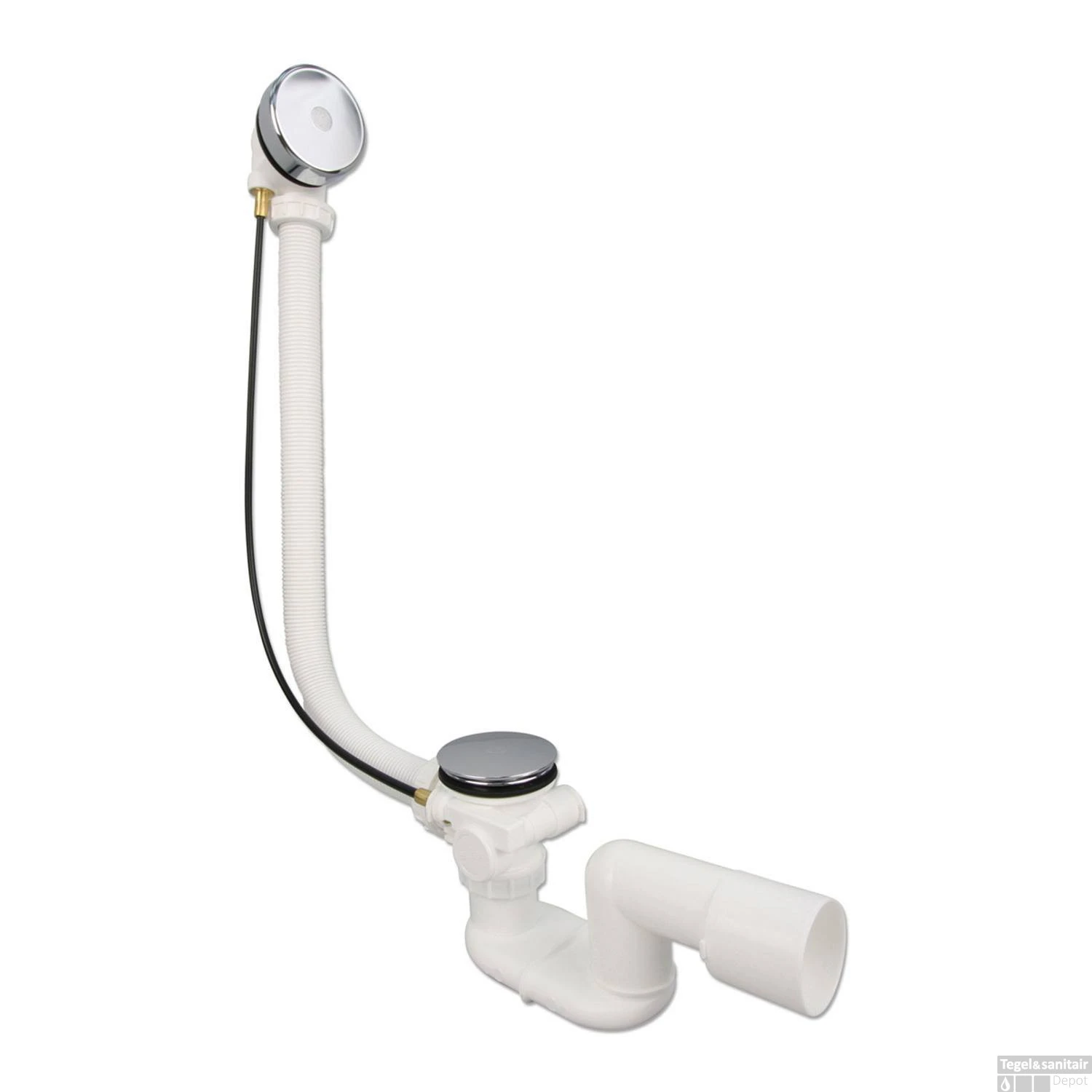 Badafvoer-overloopcombinatie Xenz Inox (RVS Look) 3 Badafvoer-overloopcombinatie Xenz Inox (RVS Look)