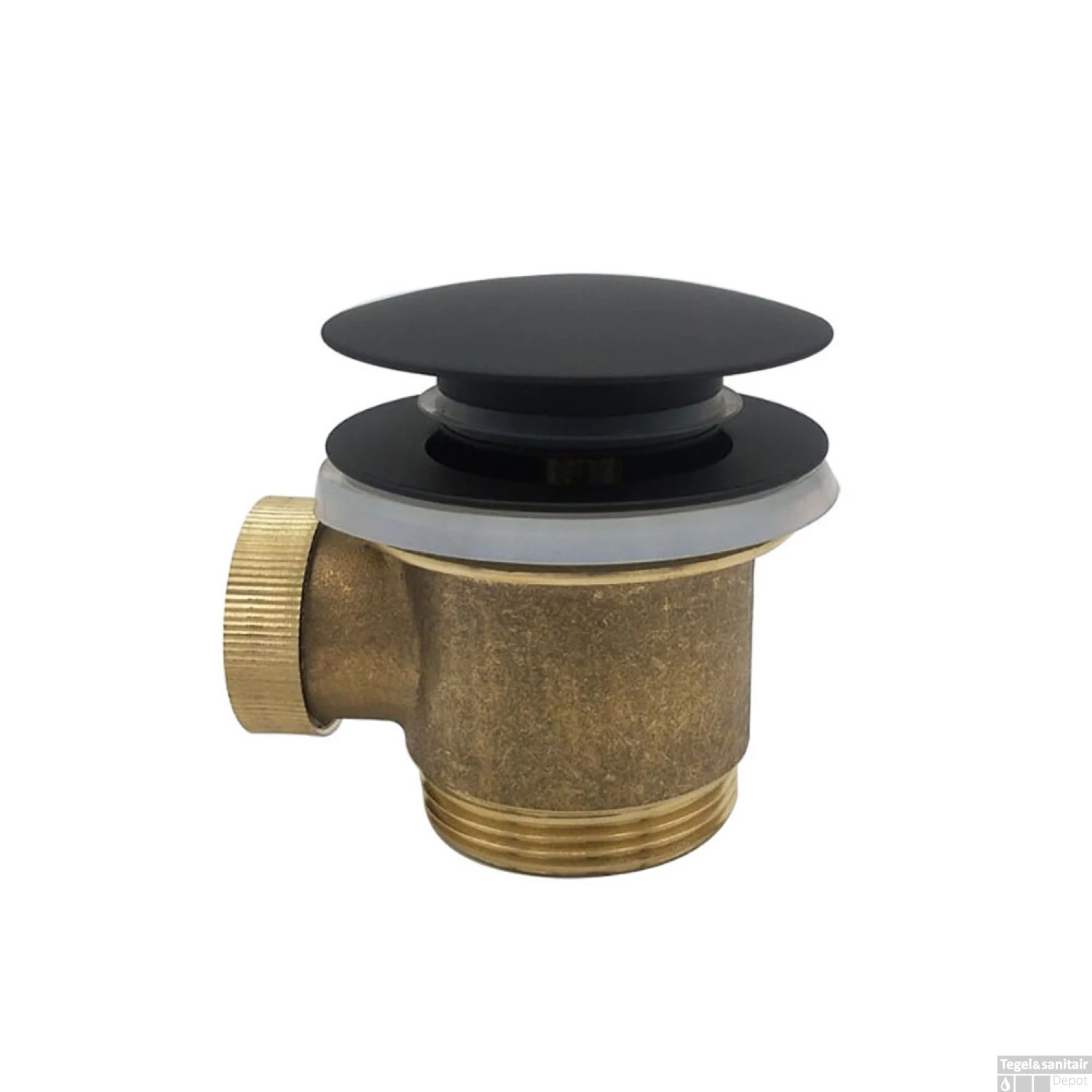 Badafvoer Boss & Wessing Clickwaste 5/4 Voor Vrijstaand Bad Mat Zwart