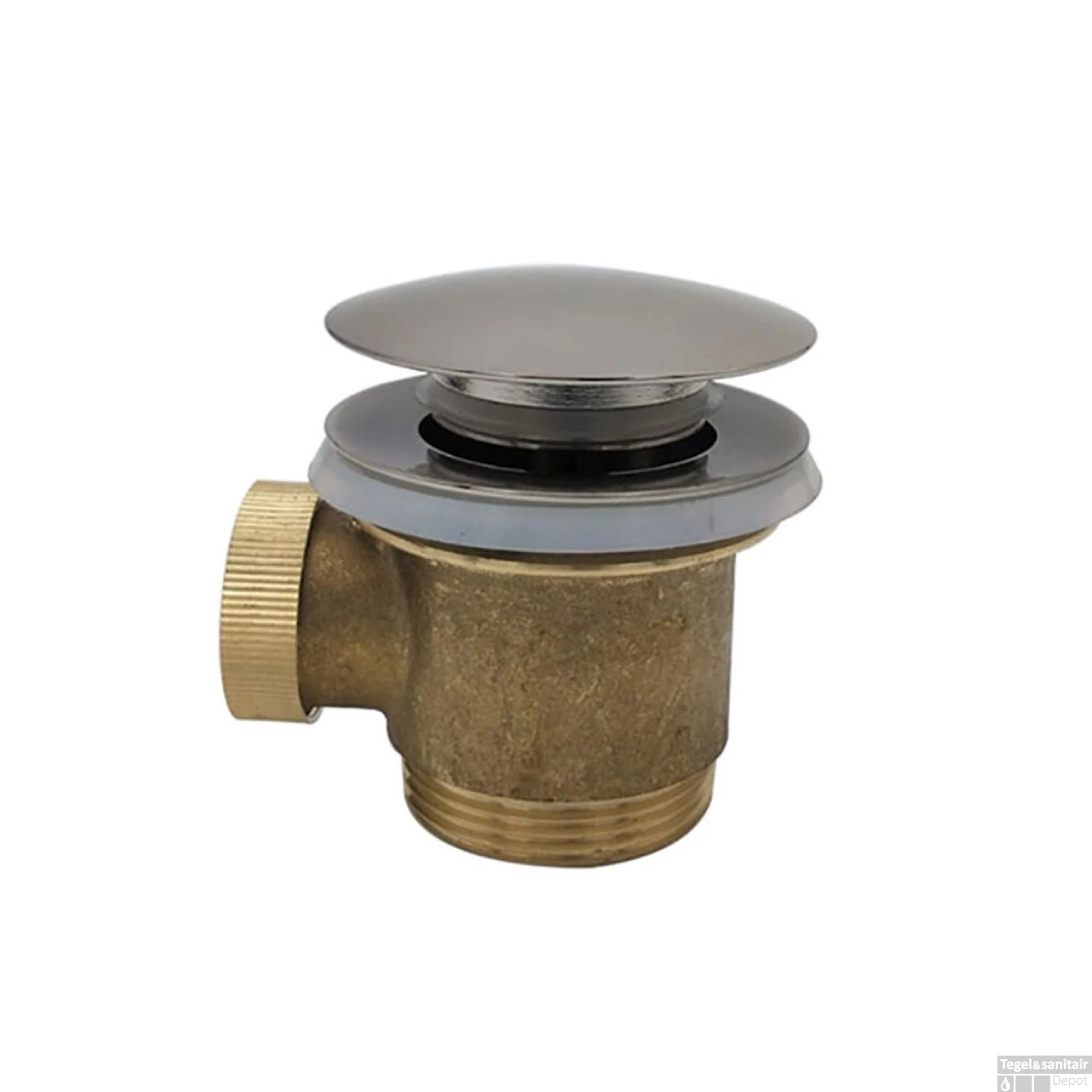 Badafvoer Boss & Wessing Clickwaste 5/4 Voor Vrijstaand Bad RVS