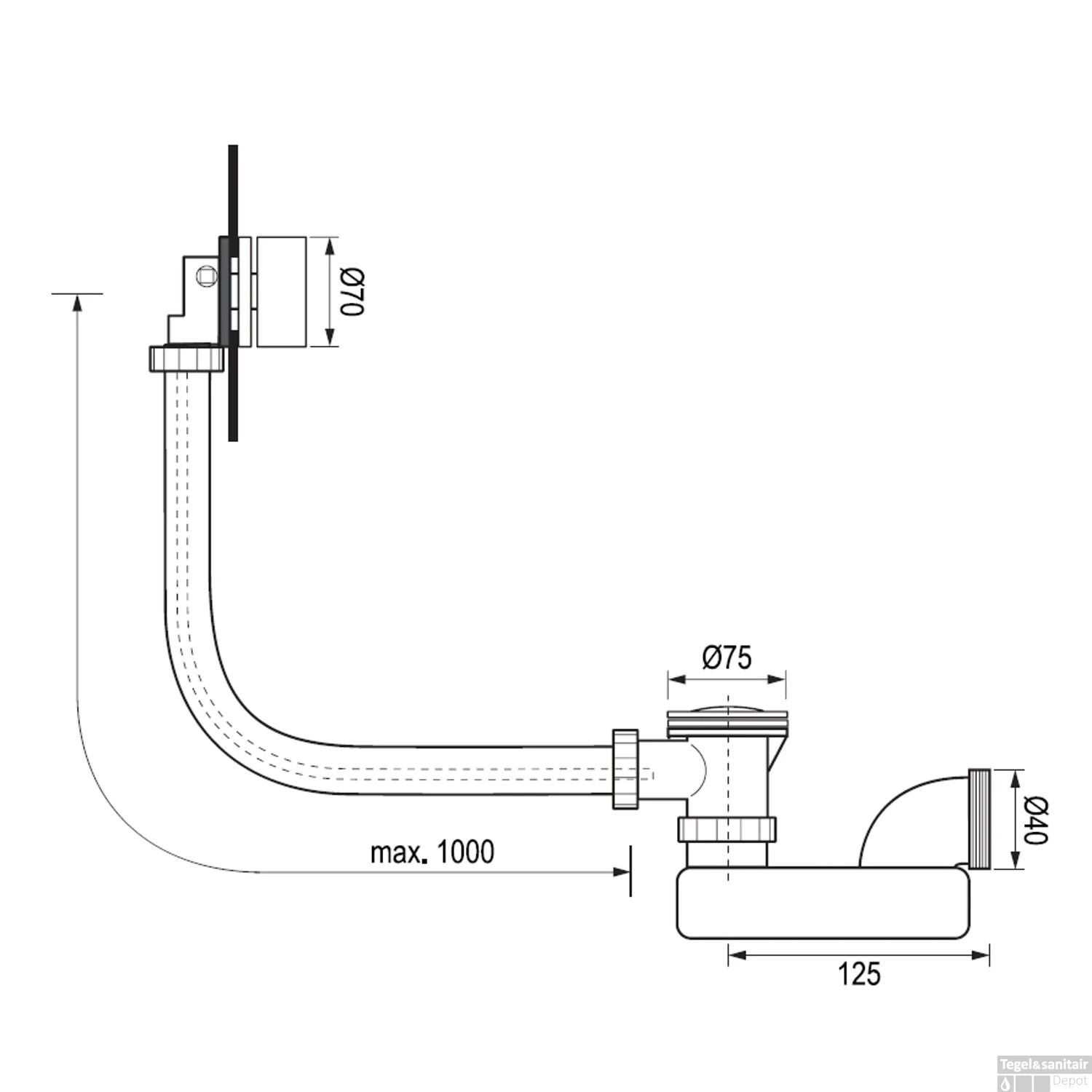 Badafvoer Met Overloop Badvulcombinatie Brauer Gold Edition Geborsteld Goud 4 Badafvoer Met Overloop Badvulcombinatie Brauer Gold Edition Geborsteld Goud - Afbeelding 2