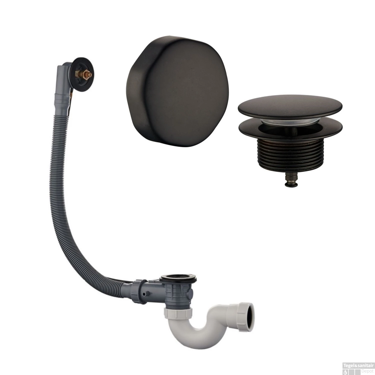 Badafvoer Met Overloopcombinatie Wiesbaden Mat Zwart 9 Badafvoer Met Overloopcombinatie Wiesbaden Mat Zwart - Afbeelding 7