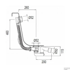 Badafvoer Overloopcombinatie Wisa 57,5 Cm -Geberiter Meubels Geschaft badafvoer overloopcombinatie wisa 57 5 cm tech