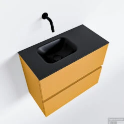 MONDIAZ ADA 60cm Toiletmeubel Ocher. LEX Wastafel Urban Links Zonder Kraangat