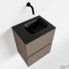 MONDIAZ ADA 40cm Toiletmeubel Smoke. LEX Wastafel Urban Links Zonder Kraangat -Geberiter Meubels Geschaft badkamermeubel ada smoke model lex urban google 0004