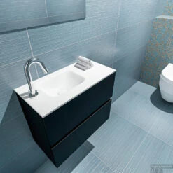 MONDIAZ ADA 60cm Toiletmeubel Urban. LEX Wastafel Talc Links 1 Kraangat -Geberiter Meubels Geschaft badkamermeubel ada urban model lex talc top 00009