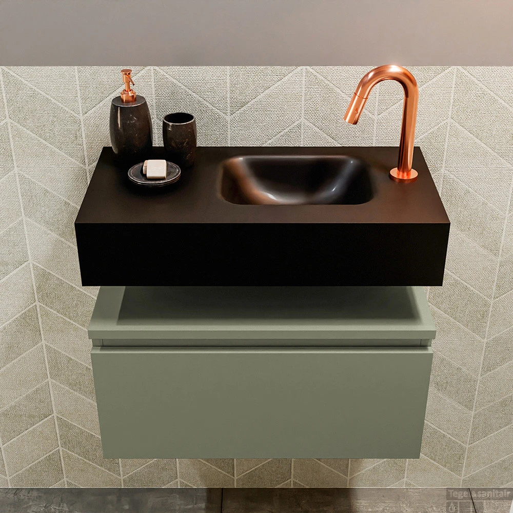 MONDIAZ ANDOR 60cm Toiletmeubel Army. LEX 60cm Wastafel Urban Rechts 1 Kraangat 6 MONDIAZ ANDOR 60cm Toiletmeubel Army. LEX 60cm Wastafel Urban Rechts 1 Kraangat - Afbeelding 4