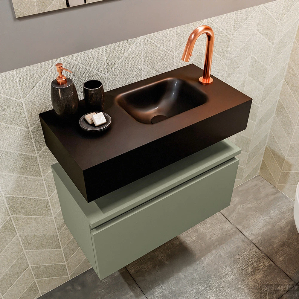 MONDIAZ ANDOR 60cm Toiletmeubel Army. LEX 60cm Wastafel Urban Rechts 1 Kraangat 5 MONDIAZ ANDOR 60cm Toiletmeubel Army. LEX 60cm Wastafel Urban Rechts 1 Kraangat - Afbeelding 3