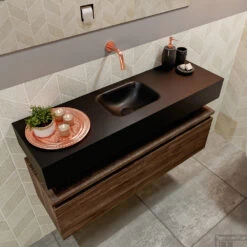 MONDIAZ ANDOR 100cm Toiletmeubel Dark Brown. LEX 100cm Wastafel Urban Midden Geen Kraangat 9 MONDIAZ ANDOR 100cm Toiletmeubel Dark Brown. LEX 100cm Wastafel Urban Midden Geen Kraangat -Geberiter Meubels Geschaft badkamermeubel andor dark brown model lex vrijhangend urban sidetop 00024