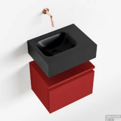 MONDIAZ ANDOR 40cm Toiletmeubel Fire. LEX 40cm Wastafel Urban Links Geen Kraangat