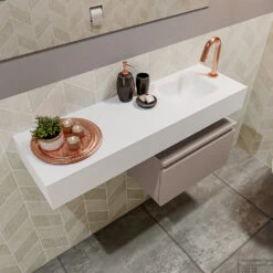 MONDIAZ ANDOR 50cm Toiletmeubel Smoke. LEX 100cm Wastafel Talc Rechts 1 Kraangat 9 MONDIAZ ANDOR 50cm Toiletmeubel Smoke. LEX 100cm Wastafel Talc Rechts 1 Kraangat -Geberiter Meubels Geschaft badkamermeubel andor smoke model lex vrijhangend talc sidetop 0031