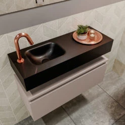 MONDIAZ ANDOR 80cm Toiletmeubel Smoke. LEX 80cm Wastafel Urban Links 1 Kraangat -Geberiter Meubels Geschaft badkamermeubel andor smoke model lex vrijhangend urban sidetop 0015