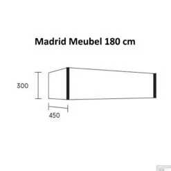 Badkamermeubel BWS Madrid Dark Brown 180x45x30 Cm Mat Witte Solid Surface Wastafel Links (2 Lades, 1 Kraangat) -Geberiter Meubels Geschaft badkamermeubel bws madrid 180 cm tech 4