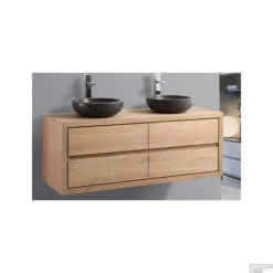 Badkamermeubel Casajoy City 140x50x53cm Licht Eiken 5 Badkamermeubel Casajoy City 140x50x53cm Licht Eiken -Geberiter Meubels Geschaft badkamermeubel casajoy city 140x50x53cm licht eiken shop