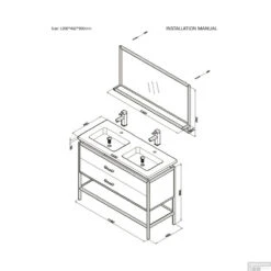 Badkamermeubel Casajoy Miami 120x46x90cm Eiken Met Keramieken Wastafel Wit -Geberiter Meubels Geschaft badkamermeubel casajoy miami 120x46x90cm eiken met keramieken wastafel wit tech