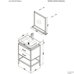 Badkamermeubel Casajoy Miami 60x46x90cm Eiken Met Keramieken Wastafel Zwart -Geberiter Meubels Geschaft badkamermeubel casajoy miami 60x46x90cm eiken met keramieken wastafel zwart tech