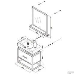 Badkamermeubel Casajoy Miami Compact 55x32x46cm Eiken Met Natuurstenen Wastafel -Geberiter Meubels Geschaft badkamermeubel casajoy miami compact 55x32x46cm eiken met natuurstenen wastafel tech
