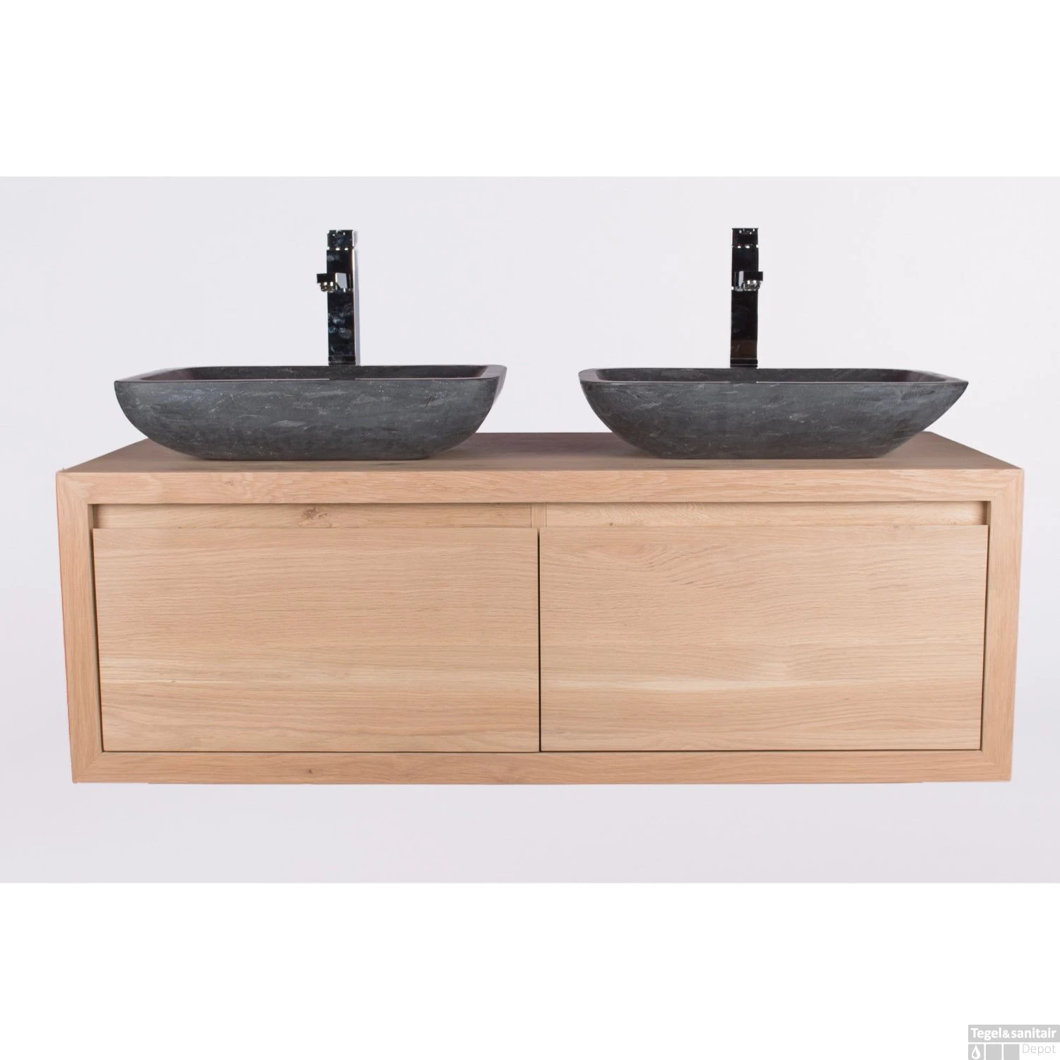 Badkamermeubel Casajoy City 120x50x40cm Eiken 3 Badkamermeubel Casajoy City 120x50x40cm Eiken