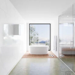 Kolomkast Mondiaz LAGOM 45cm Opbouw Rechtsdraaiend Mat Zwart -Geberiter Meubels Geschaft badkamermeubel met solid surface wastafel model lagom side 00003