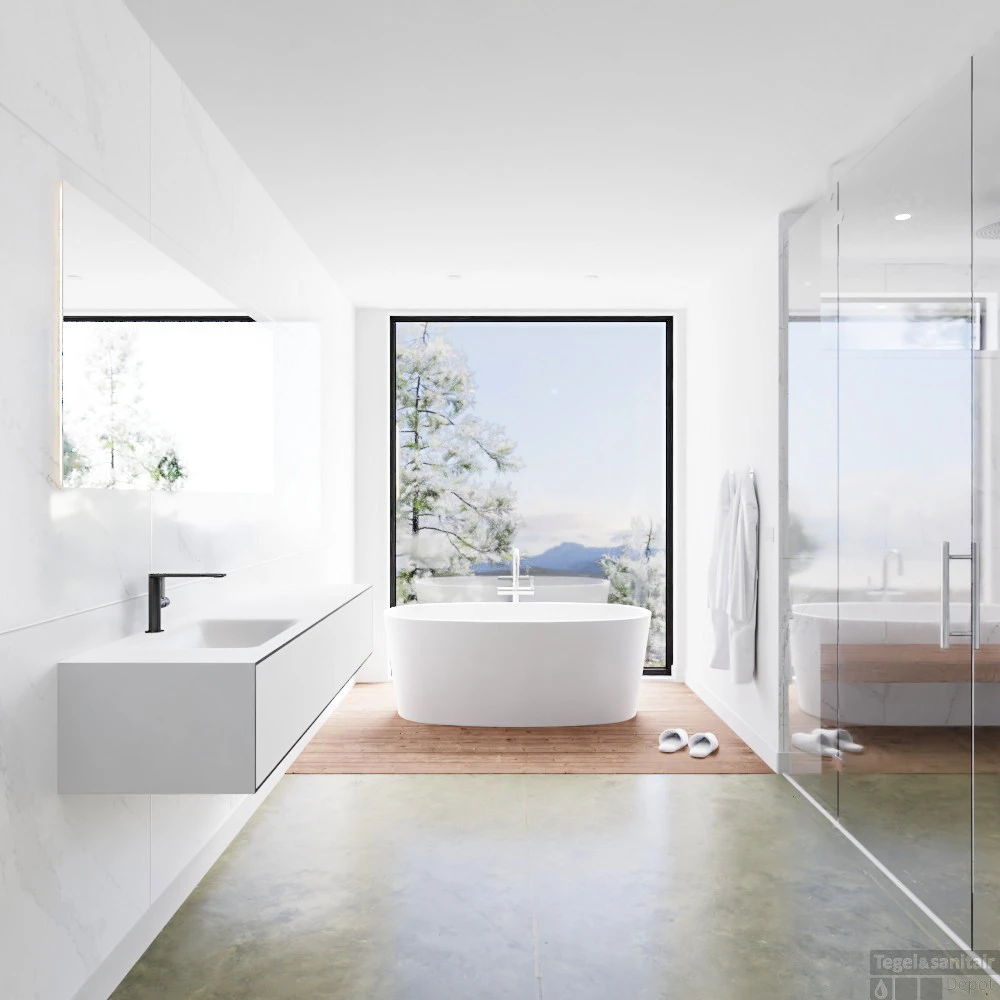 Badkamermeubelset Mondiaz LAGOM 170 Cm Linkse Wastafel Solid Surface Met 1 Kraangat Mat Zwart (2 Laden) 5 Badkamermeubelset Mondiaz LAGOM 170 Cm Linkse Wastafel Solid Surface Met 1 Kraangat Mat Zwart (2 Laden) - Afbeelding 3