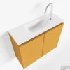 MONDIAZ TURE 60cm Toiletmeubel Ocher. EDEN Wastafel Talc Midden 1 Kraangat -Geberiter Meubels Geschaft badkamermeubel ocher model eden talc google 0007