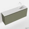 MONDIAZ OLAN 120cm Toiletmeubel Army. LEX Wastafel Talc Rechts Geen Kraangat -Geberiter Meubels Geschaft badkamermeubel olan army model lex talc google 0030