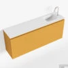MONDIAZ OLAN 120cm Toiletmeubel Ocher. LEX Wastafel Talc Rechts 1 Kraangat -Geberiter Meubels Geschaft badkamermeubel olan ocher model lex talc google 0029