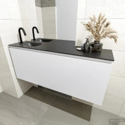 MONDIAZ OLAN 120cm Toiletmeubel Talc. LEX Wastafel Urban Links 1 Kraangat -Geberiter Meubels Geschaft badkamermeubel olan talc model lex urban mid 0027