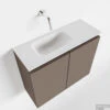 MONDIAZ TURE 60cm Toiletmeubel Smoke. EDEN Wastafel Talc Links Geen Kraangat -Geberiter Meubels Geschaft badkamermeubel smoke model eden talc google 0010