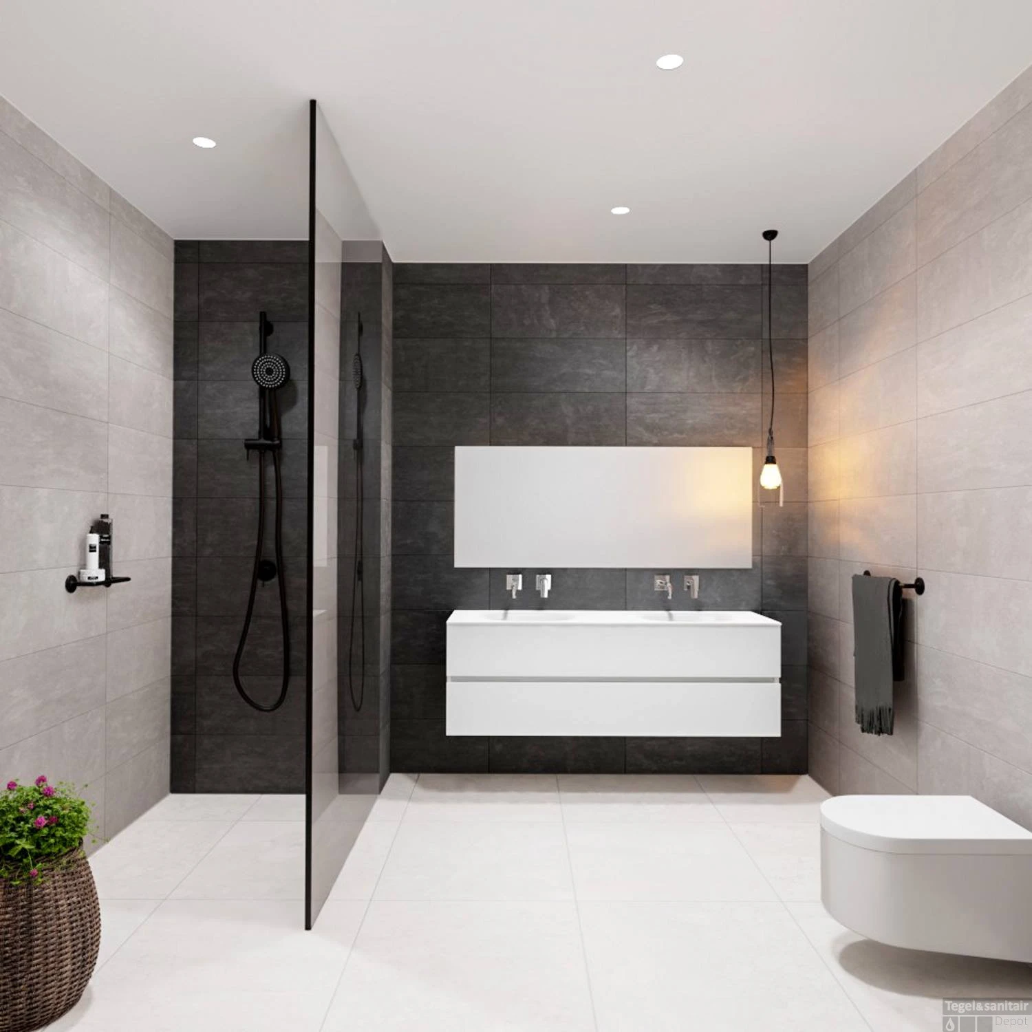 Badkamermeubel Solid Surface BWS Stockholm 150x46 Cm Dubbel Mat Wit (zonder Kraangaten) - Afbeelding 5