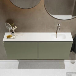 MONDIAZ TURE 120cm Toiletmeubel Army. EDEN Wastafel Talc Rechts Geen Kraangat 10 MONDIAZ TURE 120cm Toiletmeubel Army. EDEN Wastafel Talc Rechts Geen Kraangat -Geberiter Meubels Geschaft badkamermeubel ture army model eden talc top 0030