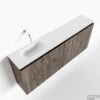 MONDIAZ TURE 120cm Toiletmeubel Dark Brown. EDEN Wastafel Talc Links Geen Kraangat