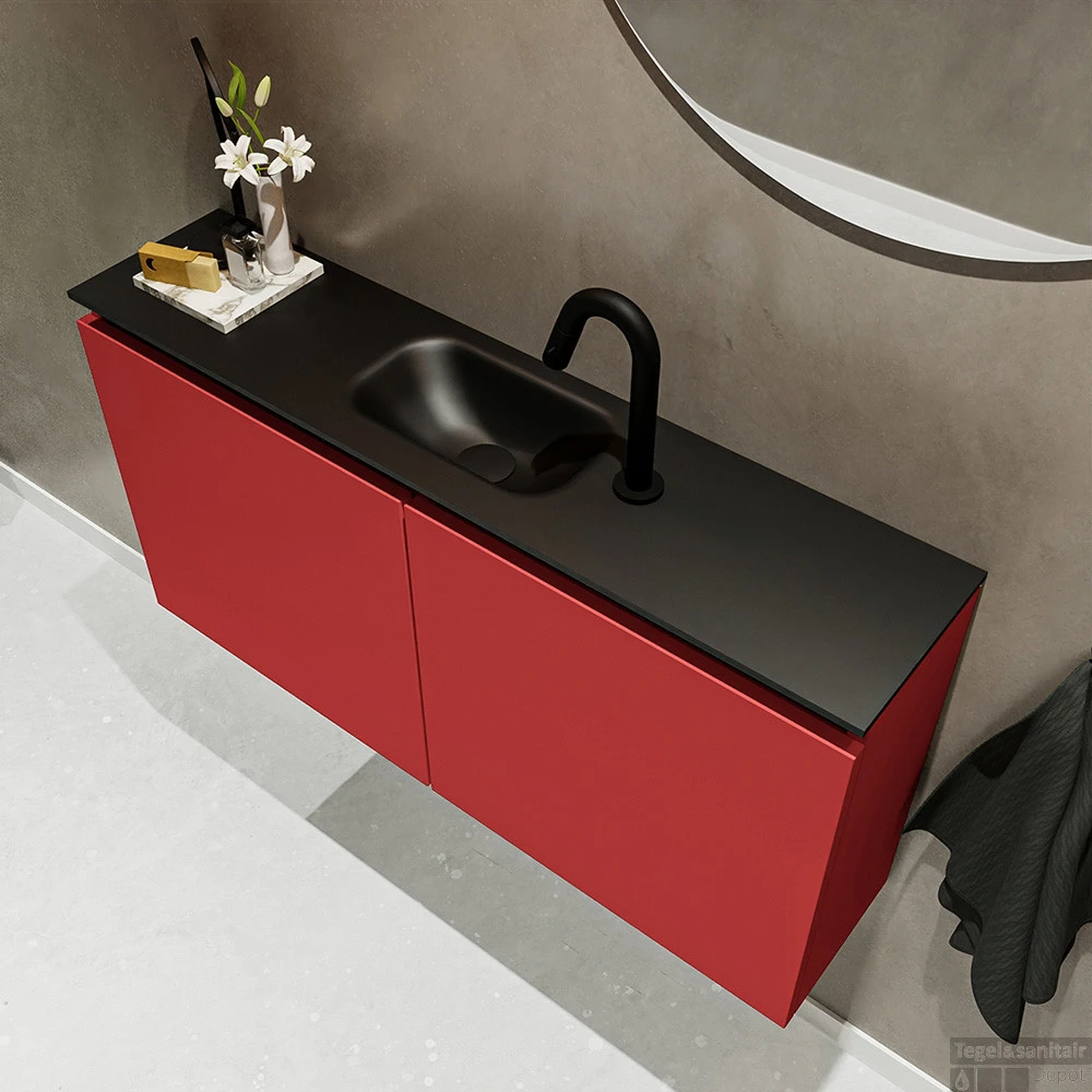 MONDIAZ TURE 100cm Toiletmeubel Fire. EDEN Wastafel Urban Midden 1 Kraangat 5 MONDIAZ TURE 100cm Toiletmeubel Fire. EDEN Wastafel Urban Midden 1 Kraangat - Afbeelding 3