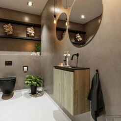 MONDIAZ TURE 60cm Toiletmeubel Light Brown Grey. EDEN Wastafel Urban Rechts Geen Kraangat 8 MONDIAZ TURE 60cm Toiletmeubel Light Brown Grey. EDEN Wastafel Urban Rechts Geen Kraangat -Geberiter Meubels Geschaft badkamermeubel ture light brown grey model eden urban side 00012