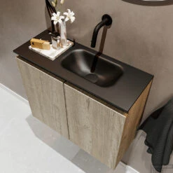 MONDIAZ TURE 60cm Toiletmeubel Light Brown Grey. EDEN Wastafel Urban Rechts Geen Kraangat 9 MONDIAZ TURE 60cm Toiletmeubel Light Brown Grey. EDEN Wastafel Urban Rechts Geen Kraangat -Geberiter Meubels Geschaft badkamermeubel ture light brown grey model eden urban sidetop 00012