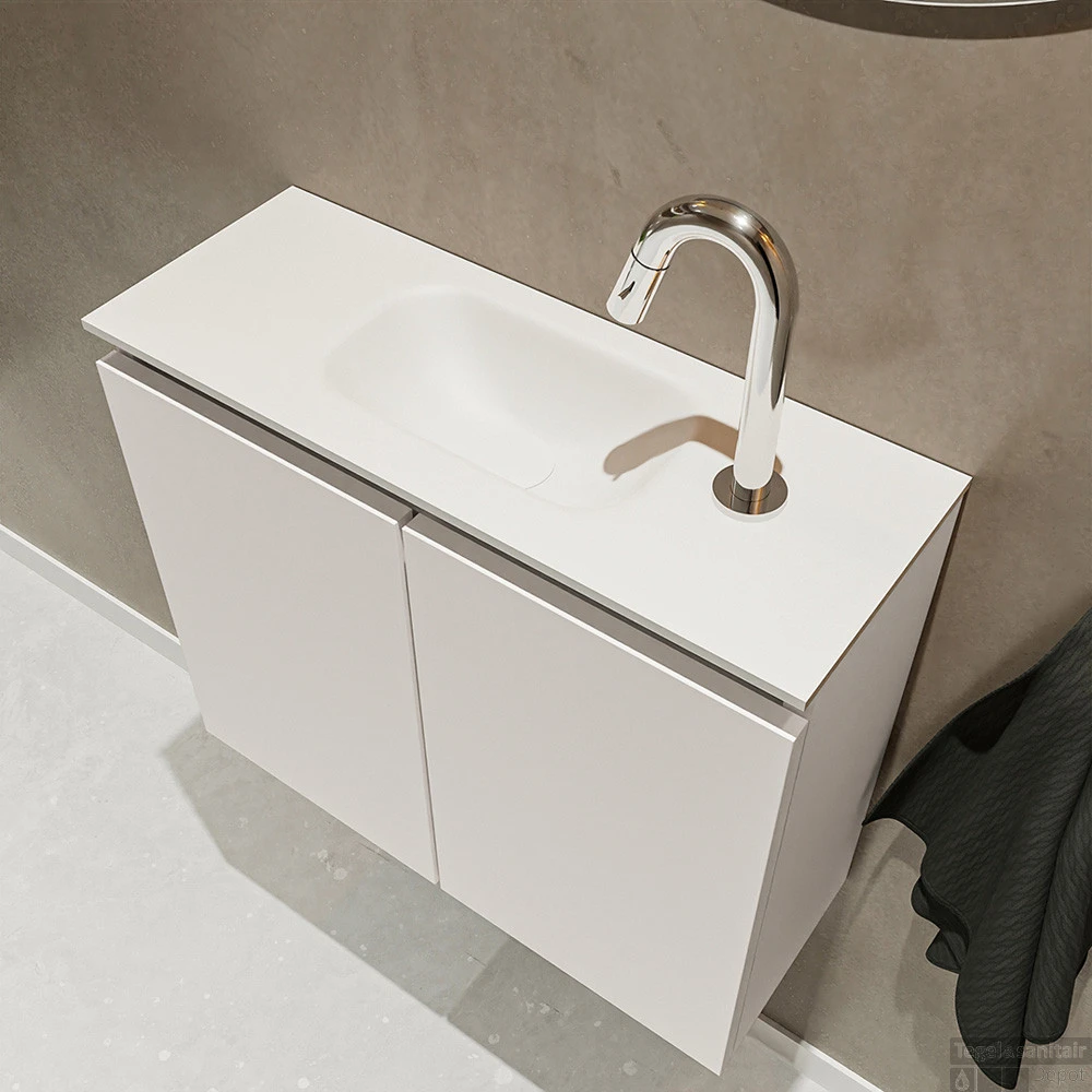 MONDIAZ TURE 60cm Toiletmeubel Linen. EDEN Wastafel Talc Midden 1 Kraangat 5 MONDIAZ TURE 60cm Toiletmeubel Linen. EDEN Wastafel Talc Midden 1 Kraangat - Afbeelding 3