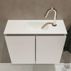 MONDIAZ TURE 60cm Toiletmeubel Linen. EDEN Wastafel Talc Midden 1 Kraangat 10 MONDIAZ TURE 60cm Toiletmeubel Linen. EDEN Wastafel Talc Midden 1 Kraangat -Geberiter Meubels Geschaft badkamermeubel ture linen model eden talc top 0007