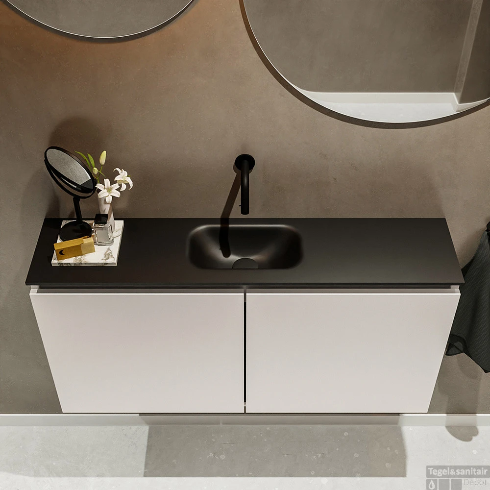 MONDIAZ TURE 100cm Toiletmeubel Linen. EDEN Wastafel Urban Midden Geen Kraangat 6 MONDIAZ TURE 100cm Toiletmeubel Linen. EDEN Wastafel Urban Midden Geen Kraangat - Afbeelding 4