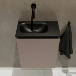 MONDIAZ TURE 40cm Toiletmeubel Smoke. EDEN Wastafel Urban Links Geen Kraangat -Geberiter Meubels Geschaft badkamermeubel ture smoke model eden urban top 0006
