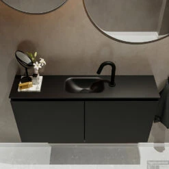 MONDIAZ TURE 100cm Toiletmeubel Urban. EDEN Wastafel Urban Midden 1 Kraangat -Geberiter Meubels Geschaft badkamermeubel ture urban model eden urban top 00019