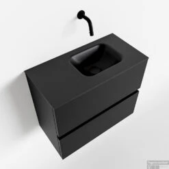 MONDIAZ ADA 60cm Toiletmeubel Urban. LEX Wastafel Urban Rechts Zonder Kraangat