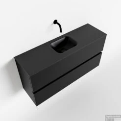 MONDIAZ ADA 100cm Toiletmeubel Urban. LEX Wastafel Urban Midden Zonder Kraangat