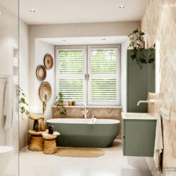 MONDIAZ VICA 70cm Badmeubel Onderkast Army 2 Lades. Wastafel CLOUD Midden Zonder Kraangat, Kleur Talc. -Geberiter Meubels Geschaft badkamermeubel vica army cloud talc set3 0005