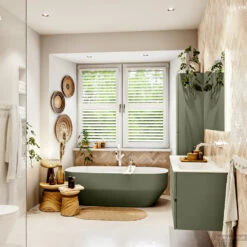 MONDIAZ VICA 130cm Badmeubel Onderkast Army 4 Lades. Wastafel CLOUD Rechts Zonder Kraangat, Kleur Talc. -Geberiter Meubels Geschaft badkamermeubel vica army cloud talc set3 0064