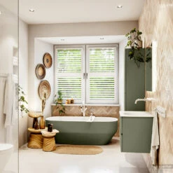 MONDIAZ VICA 60cm Badmeubel Onderkast Army 2 Lades. Wastafel MOON Midden Zonder Kraangat, Kleur Talc. -Geberiter Meubels Geschaft badkamermeubel vica army moon talc set3 0003