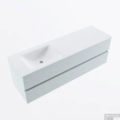 MONDIAZ VICA 150cm Badmeubel Onderkast Clay 2 Lades. Wastafel CLOUD Links 1 Kraangat, Kleur Talc. 12 MONDIAZ VICA 150cm Badmeubel Onderkast Clay 2 Lades. Wastafel CLOUD Links 1 Kraangat, Kleur Talc. -Geberiter Meubels Geschaft badkamermeubel vica clay cloud talc google2 0047