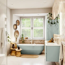 MONDIAZ VICA 150cm Badmeubel Onderkast Greey 2 Lades. Wastafel CLOUD Rechts 1 Kraangat, Kleur Talc Met Spiegel LED. -Geberiter Meubels Geschaft badkamermeubel vica greey cloud talc set3 0048