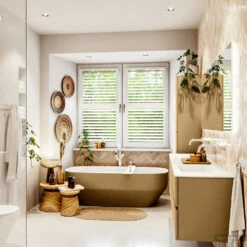 MONDIAZ VICA 180cm Badmeubel Onderkast Oro 4 Lades. Wastafel CLOUD Dubbel Zonder Kraangat, Kleur Talc. -Geberiter Meubels Geschaft badkamermeubel vica oro cloud talc set3 0095